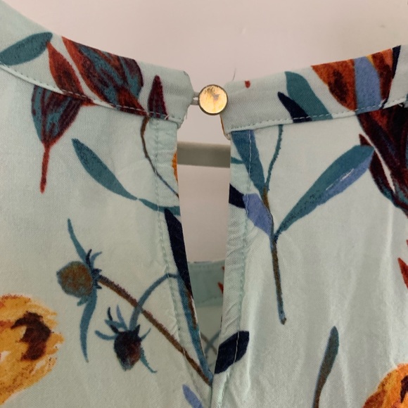 Ava & Viv 1x Light Blue Floral Asymmetrical Floral Dress - Picture 6 of 7